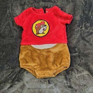 Red and Brown Kids One Piece Bodysuit